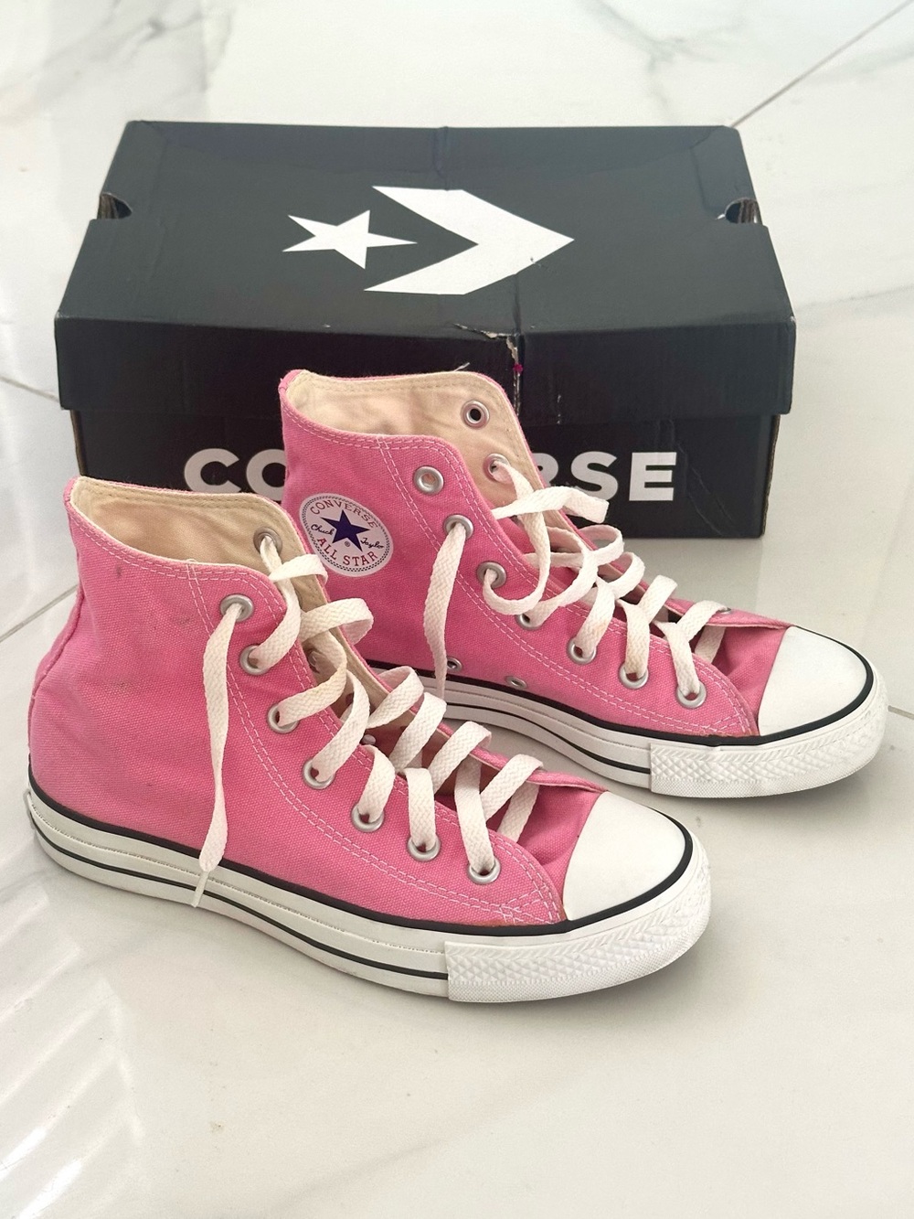 Vintage Converse Chuck Taylor All Star High Top Sneakers in Bubblegum Pink